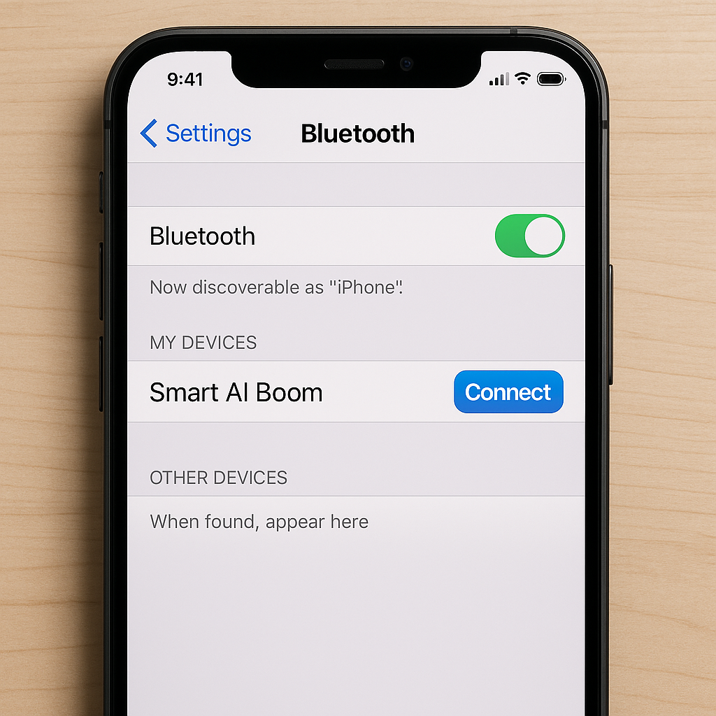 Connect via Bluetooth